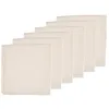 Image de Serviette de Table - 6 pièces - Lin et Coton Blanc crème