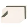 Image de Set de Table rectangulaire réversible - 6 pièces - Cuir recyclé Blanc crème et Vert de Gris