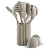 Image de Set d'ustensiles de cuisine en bois et silicone GUNNAR - 11 pièces