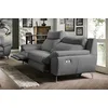 Image de VENESETTI Canapé Taille 3 Places avec 2 Relax en 100% Tout Cuir épais de Luxe Italien avec 2 Relax électriques, PERINI, Gris