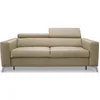 Image de VENESETTI Canapé 3 Places Convertible en Cuir Italien de Luxe MOVIDA, Beige