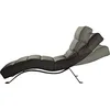 Image de VENESETTI Chaise Longue réglable Multipositions, en Cuir de Luxe Italien, Sweet, Gris foncé