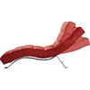 Image de VENESETTI Chaise Longue réglable Multipositions, en Cuir de Luxe Italien, Sweet, Rouge