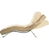 Image de VENESETTI Chaise Longue réglable Multipositions, en Cuir de Luxe Italien, Sweet, Beige