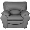 Image de Fauteuil 1 Place en 100% Tout Cuir Italien Vachette OSATIS, Couleur Gris foncé
