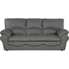 Image de VENESETTI Canapé 3 Places en 100% Tout Cuir Italien Vachette OSATIS, Couleur Gris foncé