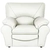 Image de Fauteuil 1 Place en 100% Tout Cuir Italien Vachette OSATIS, Couleur Ivoire