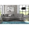 Image de Canapé en Tissu Luxe 5/6 Places Brenner Gris Clair, côté accoudoir Gauche