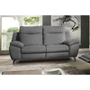 Image de VENESETTI Canapé Taille 2 Places en 100% Tout Cuir épais de Luxe Italien, Perla, Gris