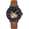 Image de Pierre Lannier - Montre Automatique Trio - Automatic Mouvement de Montre - Epaisseur du boîtier: 13.55 mm - Largeur du boîtier: 42 mm - Acier Inoxydable - Noir - Brun - 5 ATM