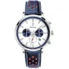 Image de Pierre Lannier - Chronographe Baron - Quartz Mouvement de Montre - Epaisseur du boîtier: 10.6 mm - Largeur du boîtier: 43 mm - Acier Inoxydable - Blanc - 5 ATM