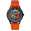Image de Pierre Lannier - Montre Automatique Paddock - Automatic Mouvement de Montre - Epaisseur du boîtier: 12.3 mm - Largeur du boîtier: 43 mm - Acier Inoxydable - Orange - 5 ATM
