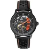 Image de Pierre Lannier Montre Homme Paddock Cadran Noir Bracelet Cuir 22 MM