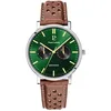 Image de Pierre Lannier - Chronographe Essential - Quartz Mouvement de Montre - Epaisseur du boîtier: 8.85 mm - Largeur du boîtier: 40.5 mm - Acier Inoxydable - Vert - 5 ATM