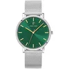 Image de Pierre Lannier - Montre Essential - Quartz Mouvement de Montre - Epaisseur du boîtier: 7.95 mm - Largeur du boîtier: 40.5 mm - Acier Inoxydable - Vert - 5 ATM