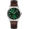 Image de Pierre Lannier - Montre Aviateur - Quartz Mouvement de Montre - Epaisseur du boîtier: 8.5 mm - Largeur du boîtier: 40 mm - Acier Inoxydable - Vert - 5 ATM