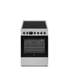 Image de Cuisinière vitrocéramique CONTINENTAL EDISON CECV50FCS - 4 feux - L49.5 x H82.7 xP58 cm- Silver