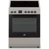 Image de Cuisinière vitrocéramique CONTINENTAL EDISON CECV60FCS - 4 feux - L588 xP61 xH83 cm - Silver