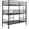 Image de Habitat et Jardin Lit superposé en métal Triple Havin - 90 x 190 cm - Noir