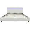 Image de Habitat et Jardin Lit Tissu Bouclette avec LED Maria 140x190cm - Crème