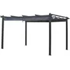 Image de Pergola en Aluminium avec Toit rétractable - 3 x 4 m - Gris Anthracite