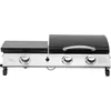 Image de Plancha gaz avec Couvercle Rasio - 7.5 KW - 3 brûleurs - Noir