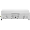 Image de Plancha à gaz en INOX avec 4 bruleurs et Couvercle Fasto - 10 KW - Gris