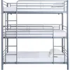 Image de Habitat et Jardin Lit superposé en métal Triple Havin - 90 x 190 cm - Gris