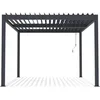 Image de Pergola bioclimatique en Aluminium Windsor - 3 x 4 m - Anthracite