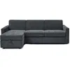 Image de Canapé d'angle réversible et Convertible Express en Tissu Celia - 3 Places - Gris