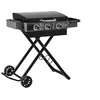 Image de Plancha à gaz avec Chariot Pliable et Portable Firo - 7,5 KW - Noir