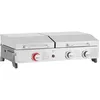 Image de Plancha Barbecue à gaz avec Grille et plancha Flamo - 3 bruleurs - Gris