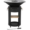 Image de Barbecue plancha brasero à charbon et bois "Cesar premium" - Ø 81 cm - Noir