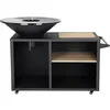 Image de Barbecue plancha brasero à charbon et bois "Maréchal" - Ø 81 cm - Noir