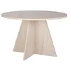 Image de Table à manger en bois "Virella" - 120 x 120 x 75 cm - Travertin
