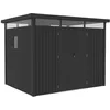 Image de Abri de Jardin métal Premium avec Toit Plat et Porte battante Lexinton - 6,76 m² - Gris