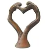 Image de Jardinex Statue de en Pierre Tristan et Iseult coeur - Rouille 102 cm