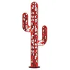 Image de Jardinex Cactus métal 3 Branches Origami - Rouge 170 cm