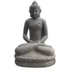 Image de Jardinex Statue Bouddha Lotus méditation GD Format - Gris Anthracite 60 cm