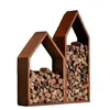 Image de Jardinex Range bûches Métal - Rouille 73 x 34 x 195 cm