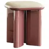 Image de Pouf lazare en bois laqué Gabrielle Paris Cranberry taille unique