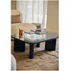 Image de Table basse en bois laqué Thelma Gabrielle Paris Bleu taille unique