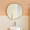 Image de MOB-IN Miroir Galet chêne Leonie 60x60cm