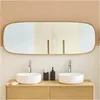 Image de MOB-IN Miroir rectangulaire chêne Floki 50x140