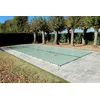Image de Bâche d'Hivernage Amande 7,60 x 4,60 m pour Piscine Maximum 7 x 4 m avec Grille Centrale d'Evacuation - Fabrication Française - Direct Usine - 550 g/m² - Livrée avec Sandows Cabiclic + Pitons Crosse