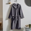 Image de Soft by Perle de Coton - Peignoir à Capuche gris perle L