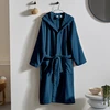 Image de Soft by Perle de Coton - Peignoir à Capuche bleu jean S