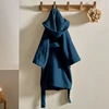 Image de Soft by Perle de Coton - Peignoir enfant à Capuche bleu jean 2 A