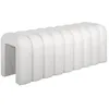 Image de sweeek - Banc. Bout de lit Blanc Contemporain en Tissu