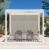 Image de sweeek - Pergola avec Store bioclimatique Aluminium et textilène Triomphe Blanc 3x3 m Lames orientables